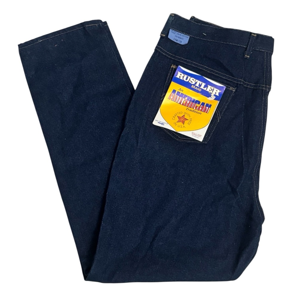 Vintage Rustler Women's Deep Blue Relaxed Jeans